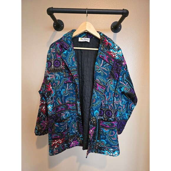 Vintage 70s Two potato quilted lightweight jacket/ blazer - Picture 5 of 7